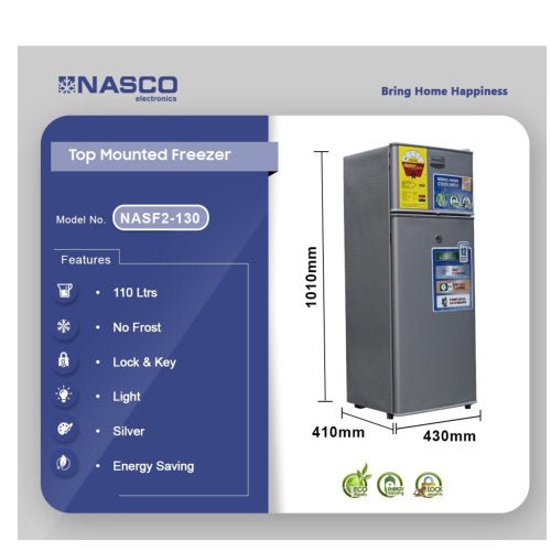 NASCO 110L NASF2-130 FRIDGE GRAY