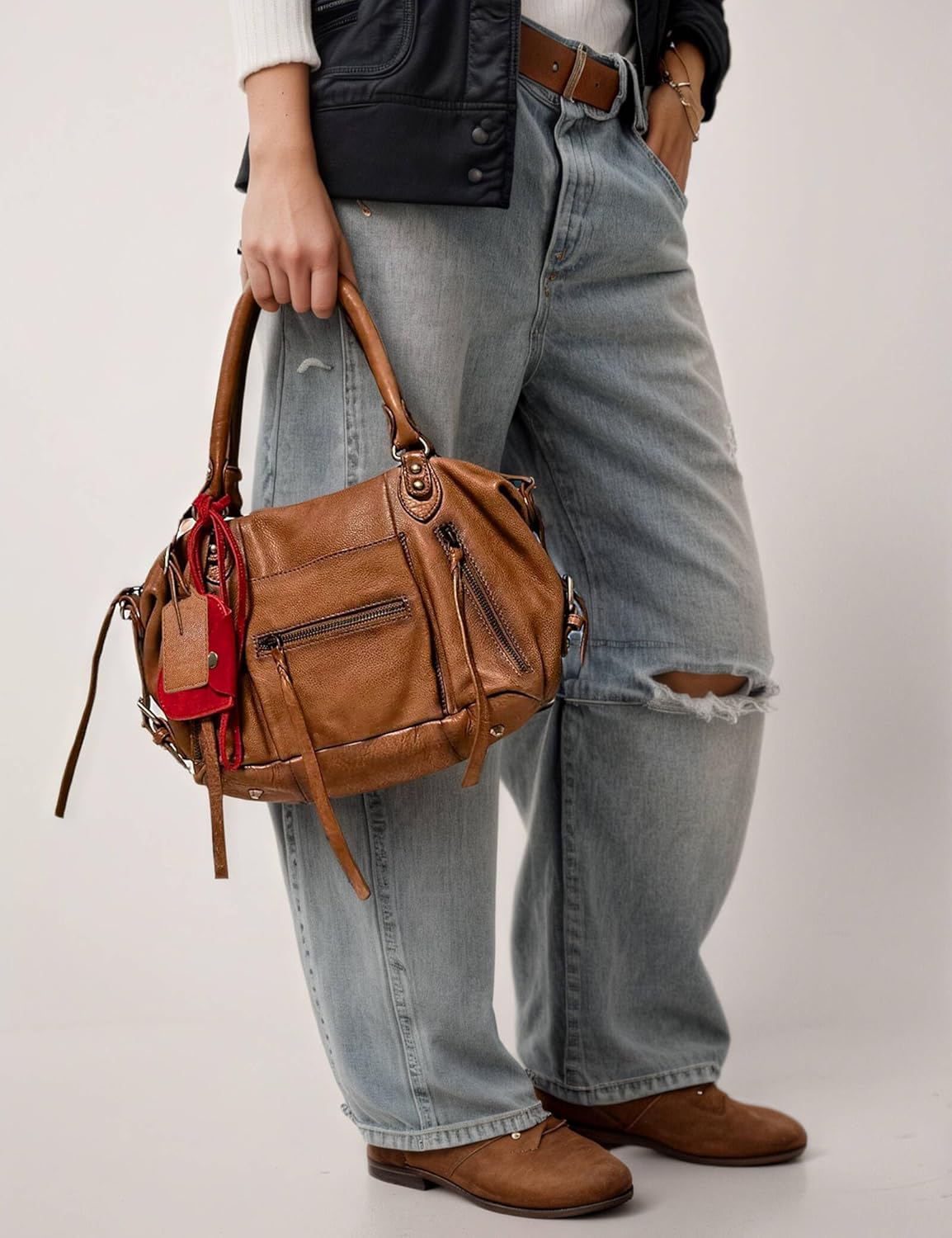 Women Mini Tote Bags (8 L) City Bags Tote Bag Purse Vegan Leather Hobo Handbags With Adjustable Dual Straps