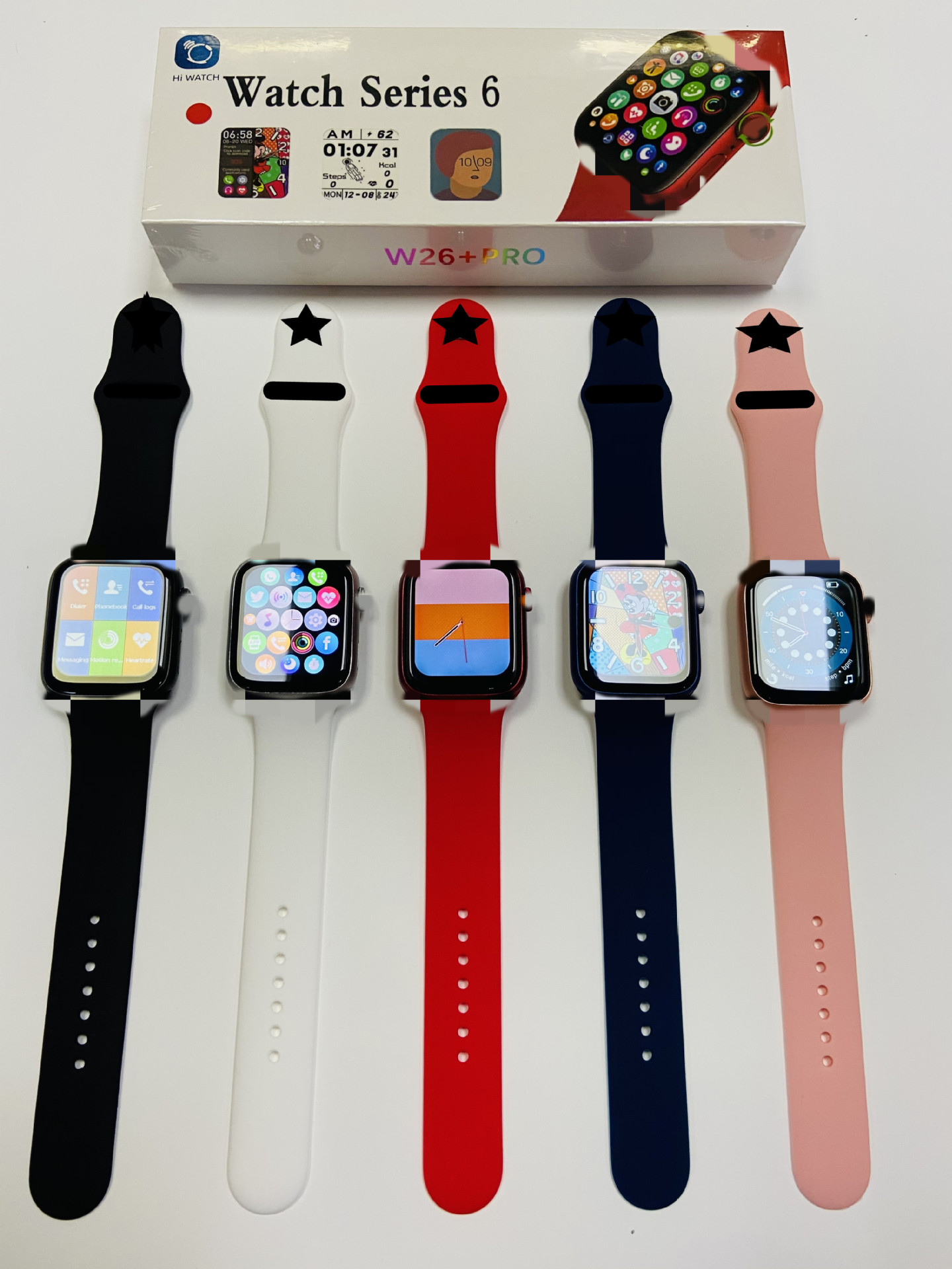 W26 Smart Watch Men Women Buletooth Call Sports 44mm Iwo 12 Smartwatch Men Ip68 Waterproof Smart Clock For Ios