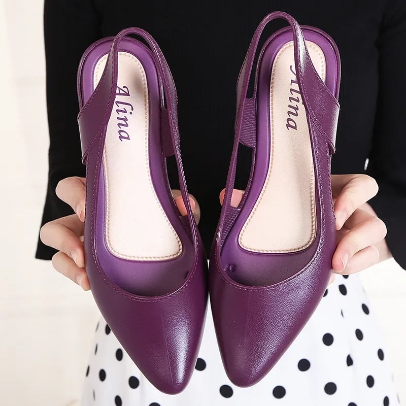 2025 Summer High-heeled Waterproof Platform Slippers for Women Fashion Peep Toe Sandals Ladies Bright Leather Solid Casual Shoes