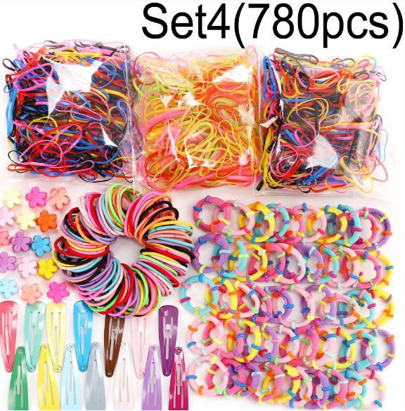 Hair binding rubber band small grip clip combination set baby girl BB clip hair clip hair accessories hairpin