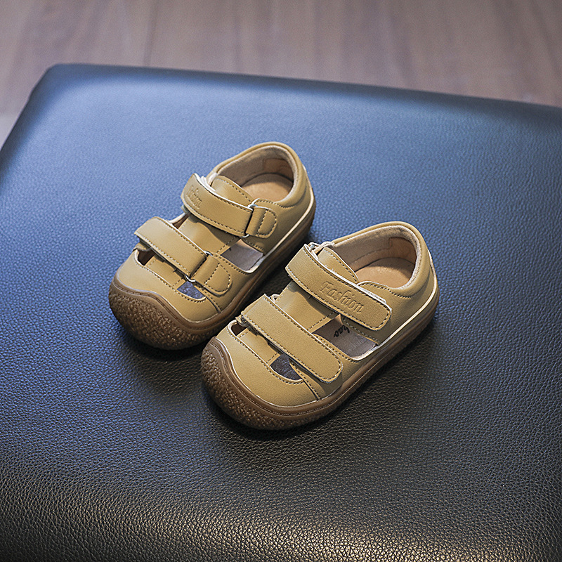 Children's baby shoes summer new item girls' toe cap sandals Korean version versatile boys' soft sole toe cap anti kick walking
