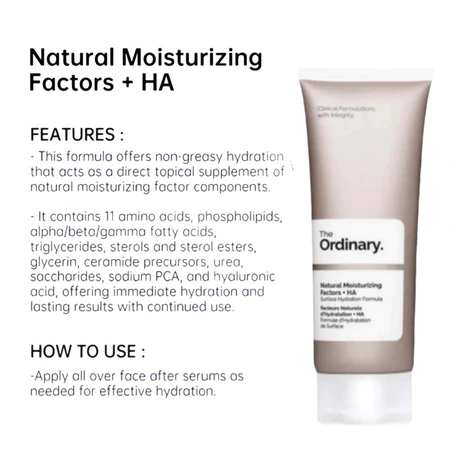 The Ordinary Natural Moisturizing Factors + Beta Glucan - 100mL | Hydrating, Gel Face Moisturiser