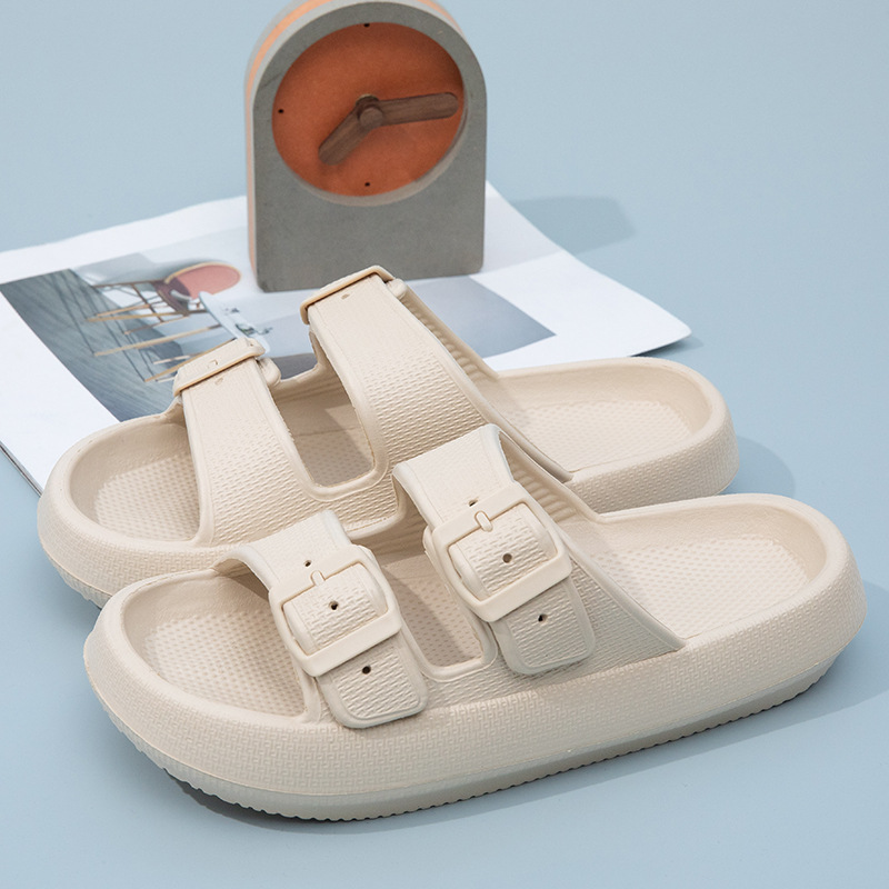New Men's Outdoor Fashion Thick Sole Sandals - Non-Slip Shower Slippers for Bathroom, Lightweight Comfortable House Slippe