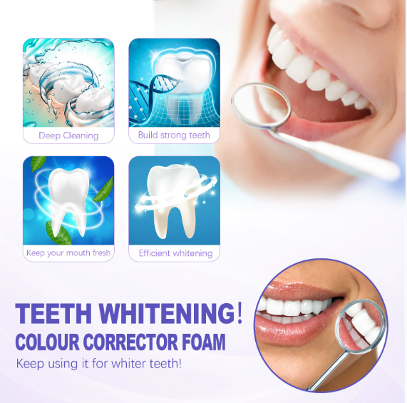 V34 Purple Whitening Toothpaste Remove Stains Reduce Yellowing Care For Teeth Gums Fresh Breath Brightening Teeth