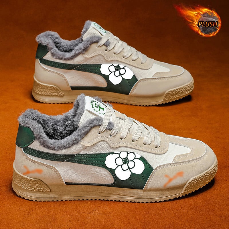 Large Men's Casual Shoes, Breathable and Comfortable in Spring and Autumn, Retro Fashion, Thick and Warm Men's Shoes