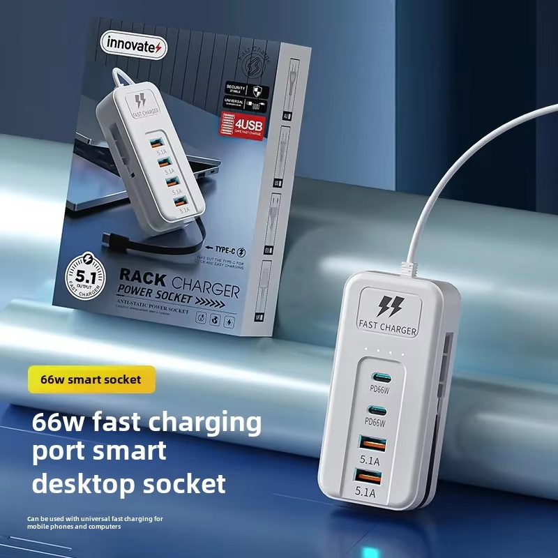 PD 66W USB Type C Charger Fast Charging Wall Chargers For iPhone Xiaomi Samsung Mobile Phone Travel Power Socket Adapter
