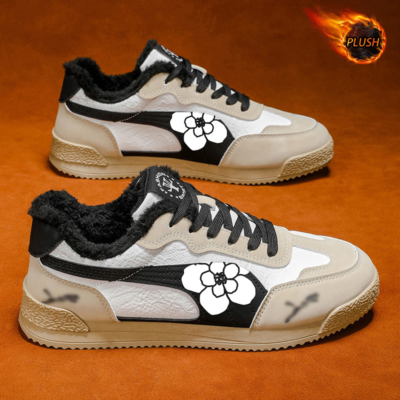 Large Men's Casual Shoes, Breathable and Comfortable in Spring and Autumn, Retro Fashion, Thick and Warm Men's Shoes