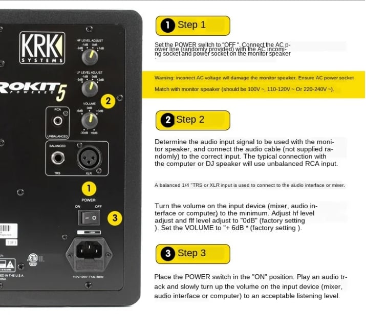 KRK Rokit 5/7/8 G4 RP5 Studio Active Monitor DJ sound