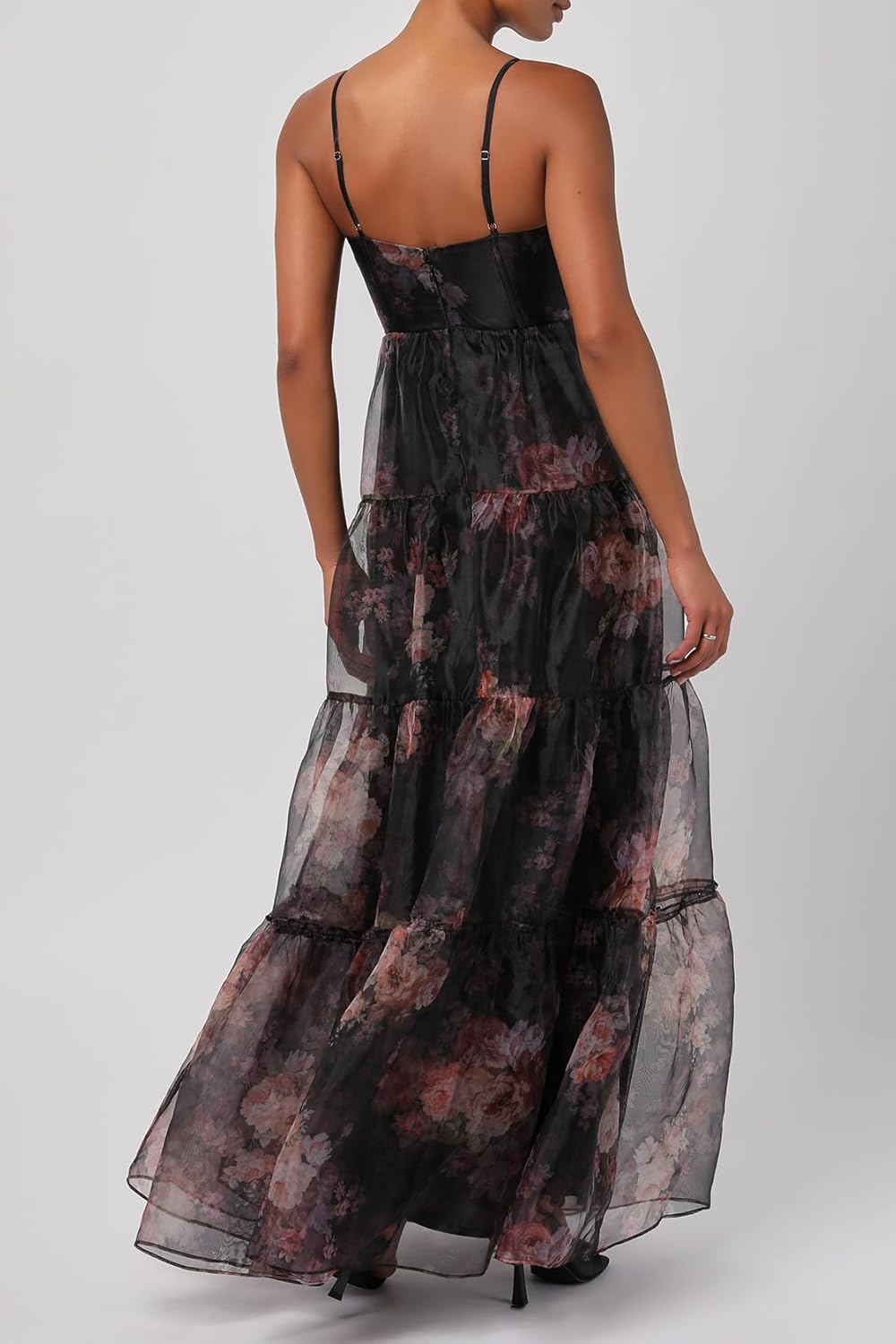 Lulus Calissa Tiered Organza Dress for Women Cocktail Maxi Dress