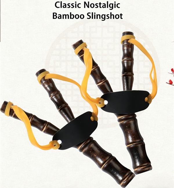 1PC Bamboo Slingshot Outdoor Slingshot Shooting Toys Children's Educational Toys