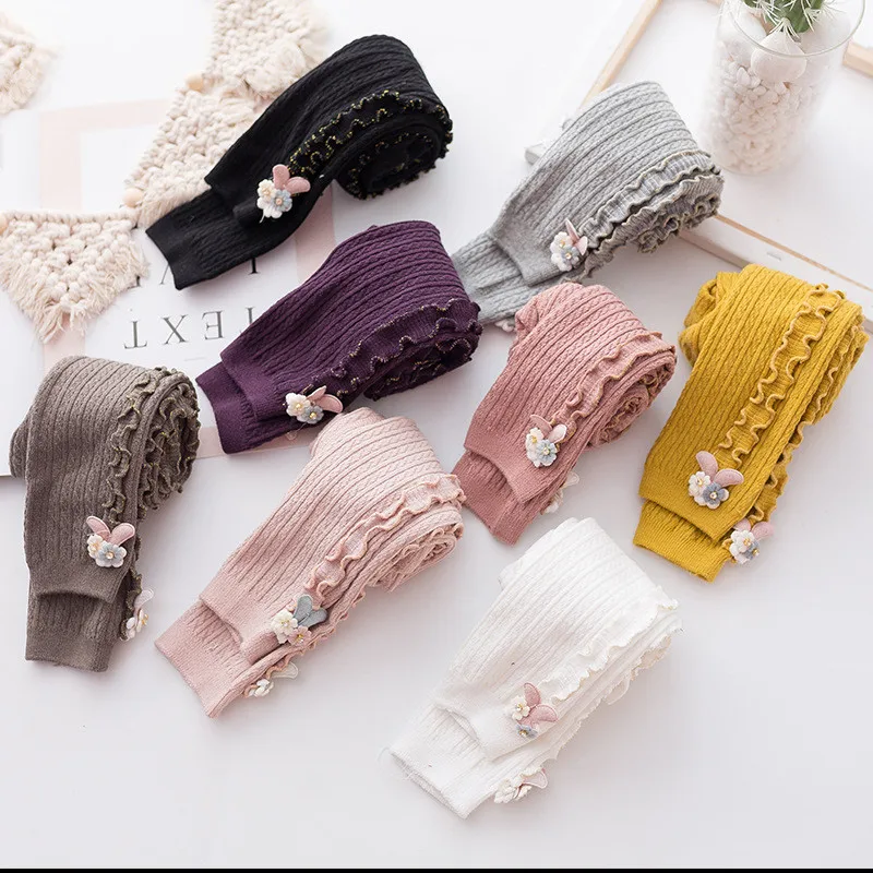 Tights For Girls Autumn Winter Children Pantyhose Knitted Baby Girls Tights Warm Leggings Fashion Kids Girls Tights 0 to 6Years