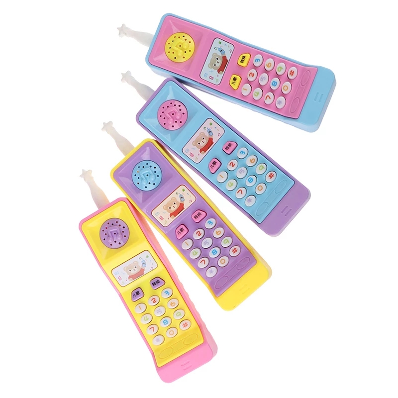 1PCs Kids Telephone Machine Cell Phone Toy Learning Machine Point Reading Machine Plastic Electric Study Electronic Vocal Toys