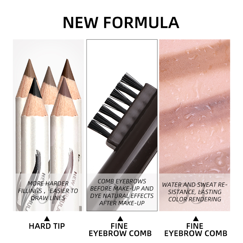 5 PCS Waterproof Eyebrow Pencil 5 Colors Eyebrow Pen for Women Beauty Cosmetic Eyebrow Pencil Cosmetics Tool