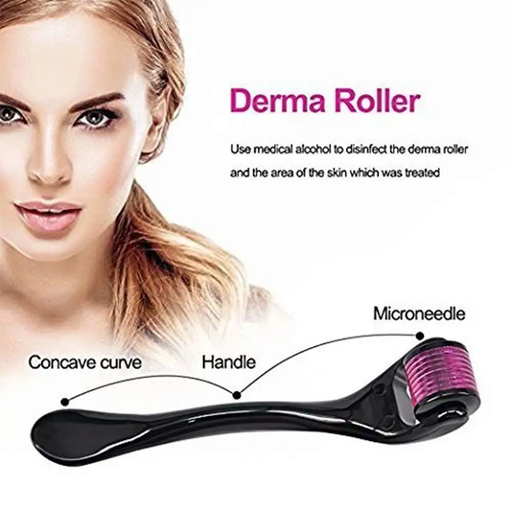 540 Derma Roller Microniddle Roller for Face Microneedling 0.25 to 3mm Needles Length Titanium Dermoroller Mesoroller