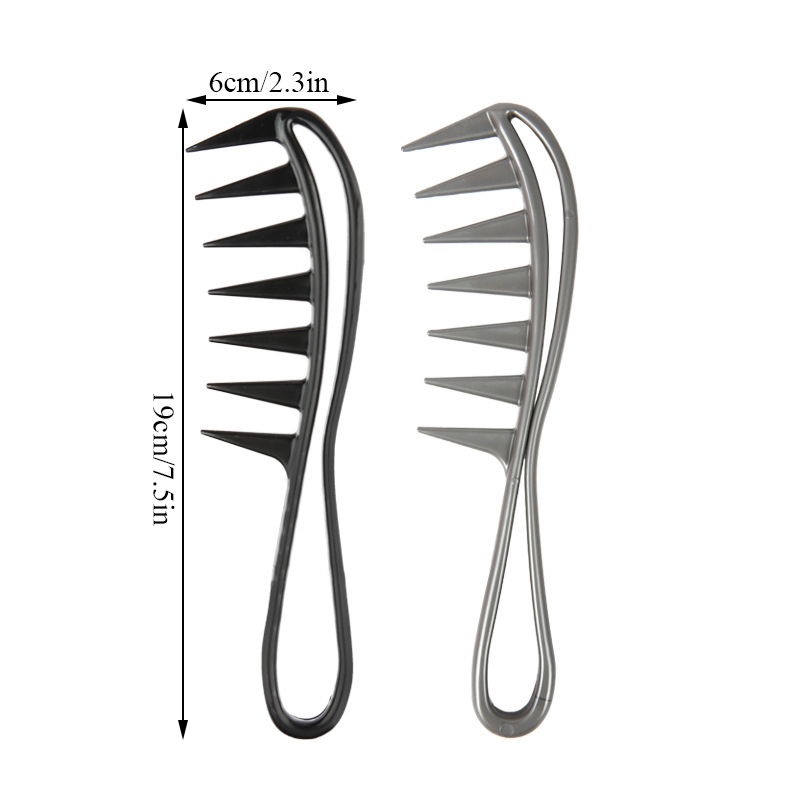 Wide Tooth Shark Plastic Comb Curly Hair Salon Hairdressing Comb Massage For Hair Styling Tool for Curl Hair