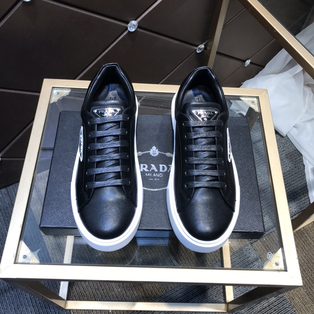 Prada casual shoes lace-up running shoes low-top sneakers light sports shoes non-slip walking shoes 38-44