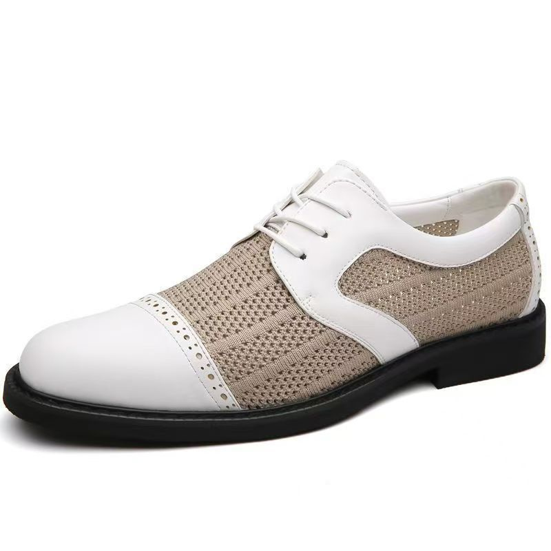 New Summer Business Men's Shoes Mesh Breathable Fashion Casual Shoes LeatherWork Shoes