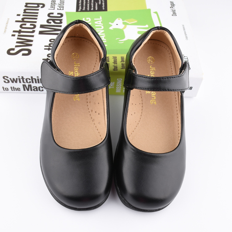 British girls shoes black show single shoes primary and secondary school performance shoes children's dress shoes