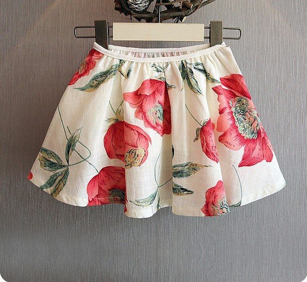 Kids Set Baby Girl Clothing White Shirt Top Floral Skirt Kid Girls Outfit Infant Clothes Suit