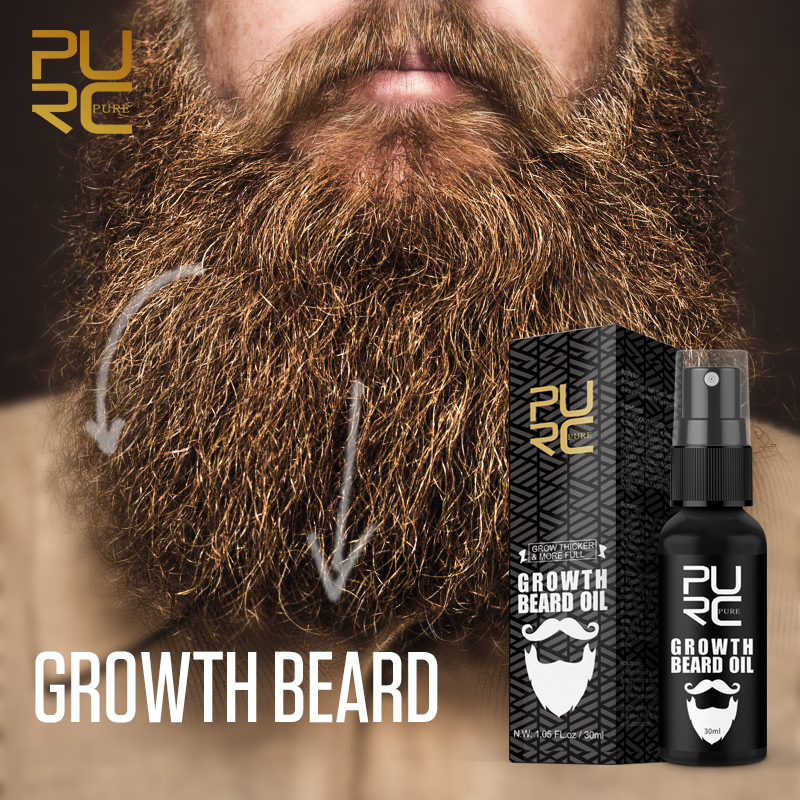 Beard Growth Oil Grow Beard Thicker & More Full Beard Oil For Mustache Beard Care Hair Growth 30ml