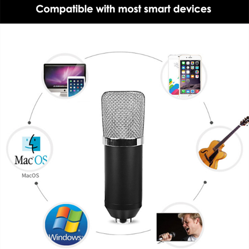 Professional condenser microphone is suitable for PC telephone recording studio BM700 microphone TikTok singing