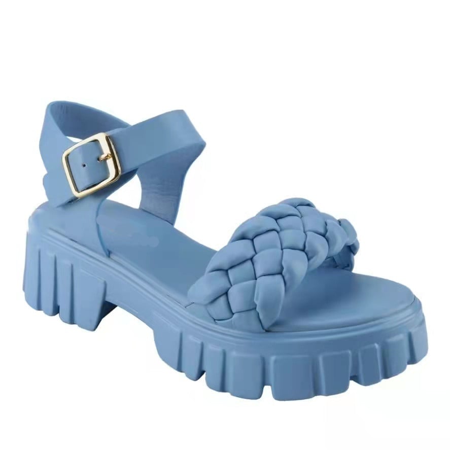 Women Sandals New Heels Woman Platform Wedges Shoes Ladies Summer Sandals Buckle Non-slip Beach Sandals Plus Size 35~43