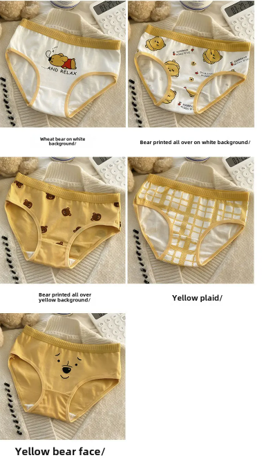 5pcs Cotton Girls Panties Triangle Cute Cartoon Little Girl Medium Older Child Baby Infant Children's Panties Female