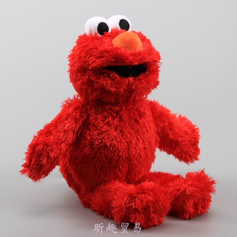 Sesame Street Elmo Cookie Monster with Plastic Eyes Soft Plush Toy Cartoon Fluffy Stuffed Dolls 33 CM Kids Gift