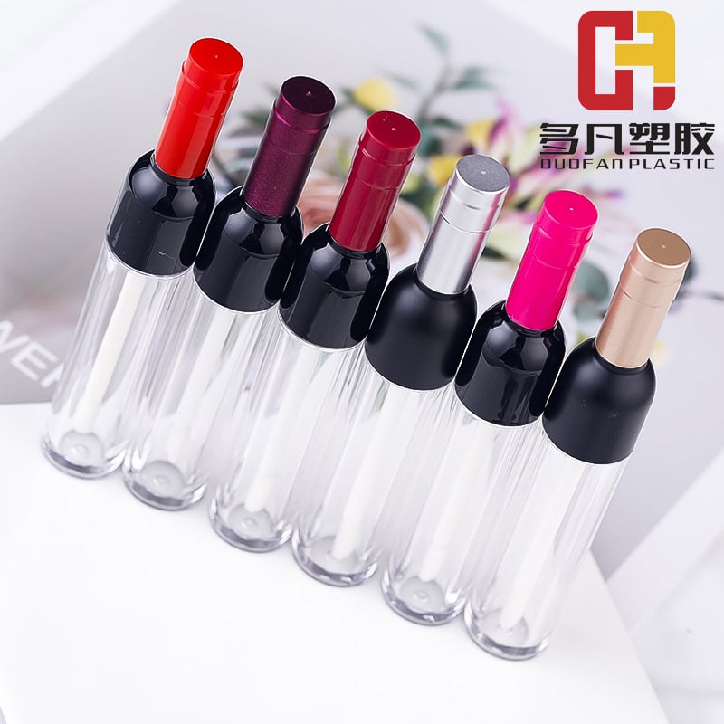 Wine Bottle Lip Color Wine Bottle Lip Color Mouth Red Lip Glaze DIY Lip Color Tube Cosmetic Packaging Materials