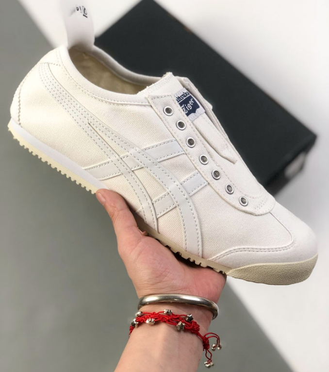 Asics Onitsuka Tiger Laceless Comfortable Flat Wear-resistant Slip-resistant Casual Sports Running Shoes