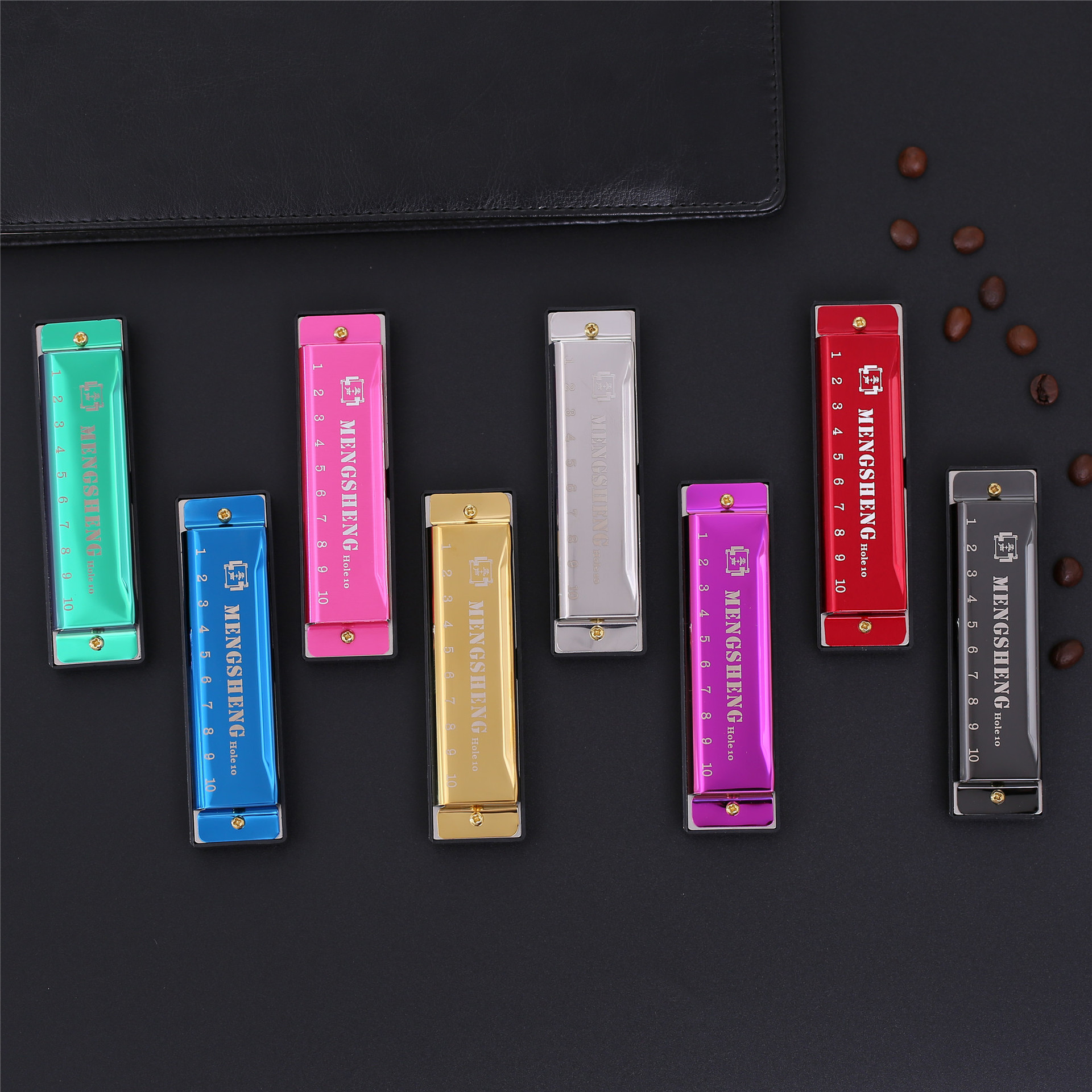 10-hole Harmonica Harmonica Educational Musical Instrument Beginner Teaching Playing Gift Copper Resin Harmonica Core