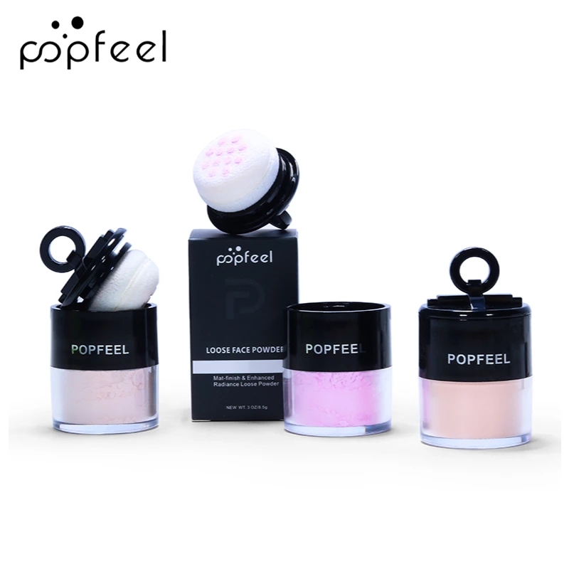 POPFEEL 3 Color Oil- Control Facial Powder Matte Face High Definition Base Primer Lasting-Effect Concealer Makeup