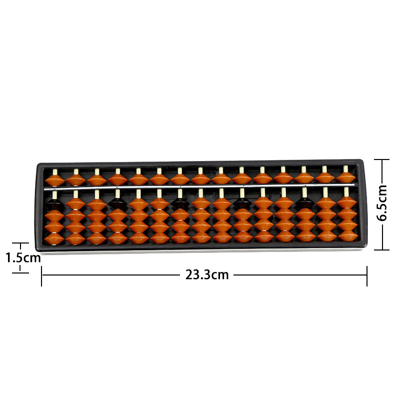 Portable Chinese 23 Digits Column Abacus Arithmetic Soroban Calculating Counting Math Learning Tool for Children