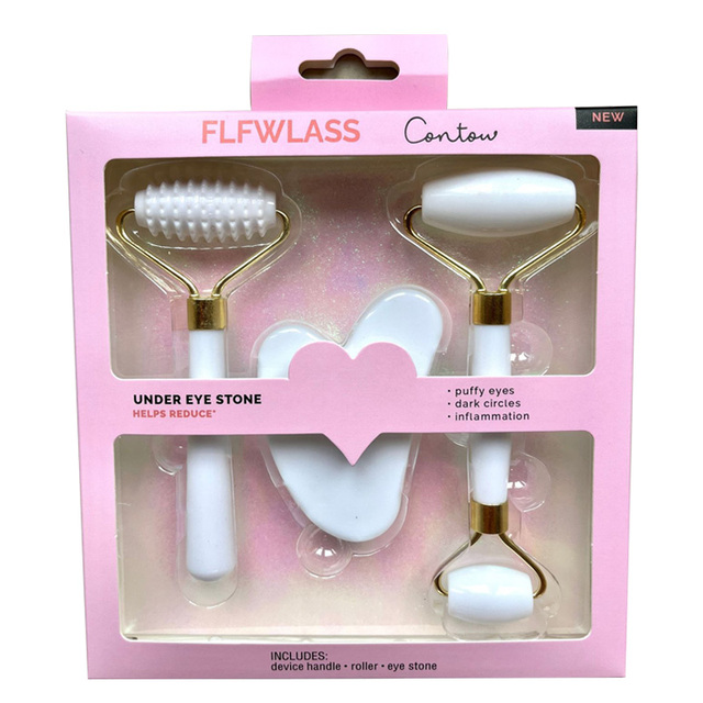 3pcs Set Resin Roller Massager for Face Body Gua Sha NotJade Stone Face Care Roller Facial Massager Beauty Health Skin Care Tool