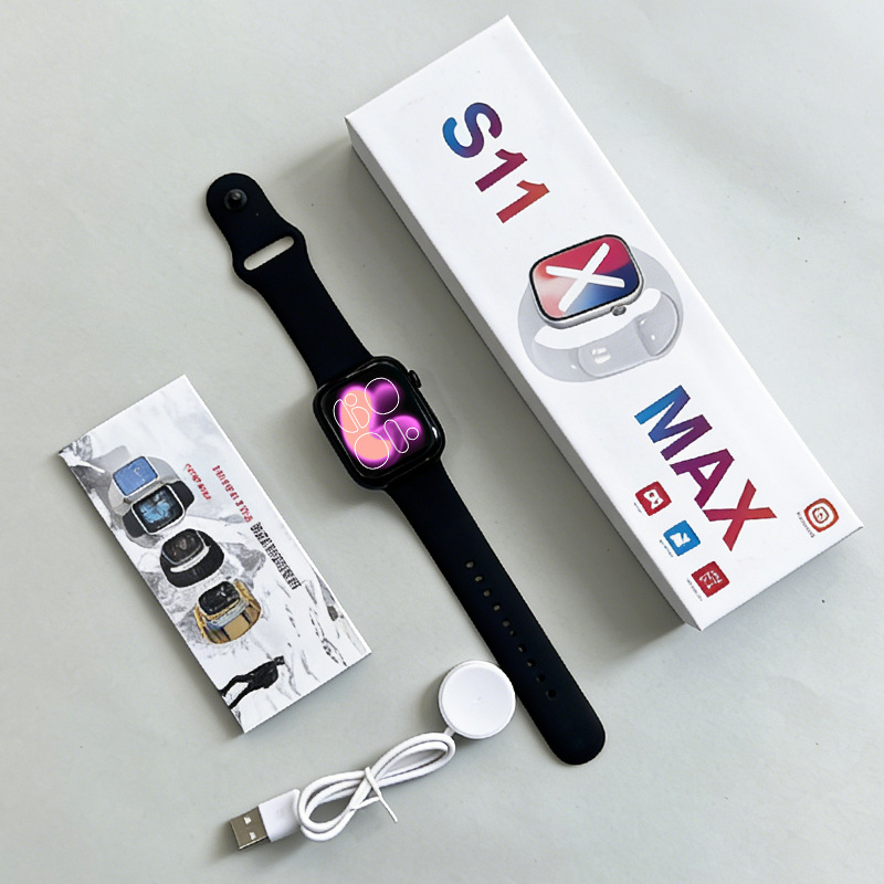 S11 MAXS mart Watch Silicone Dynamic Island for Call Heart Rate Blood Pressure Game 22 languages