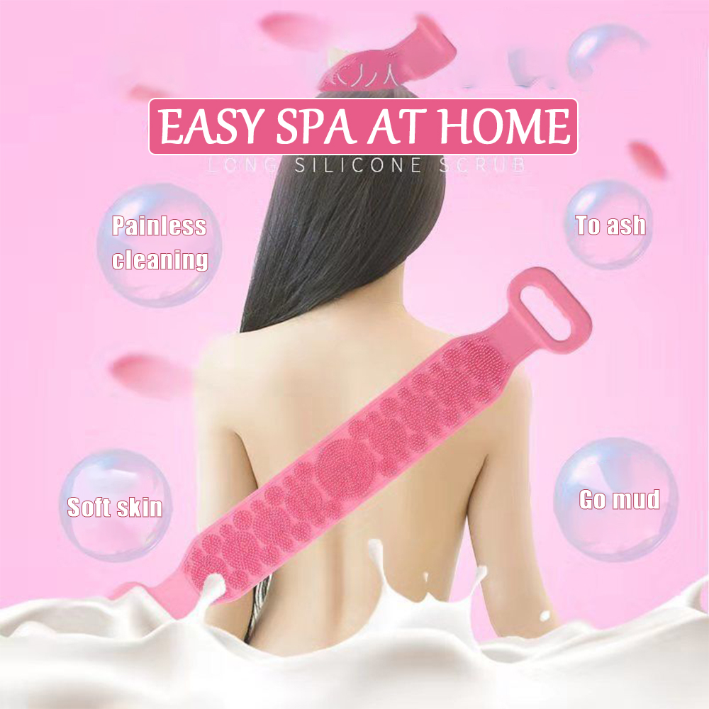 Body Sponge Silicone Brush Bath Towel Bath Gel Bath Cleansing Skin Brush Massage Shower Extended Scrubber Skin Clean Brushes