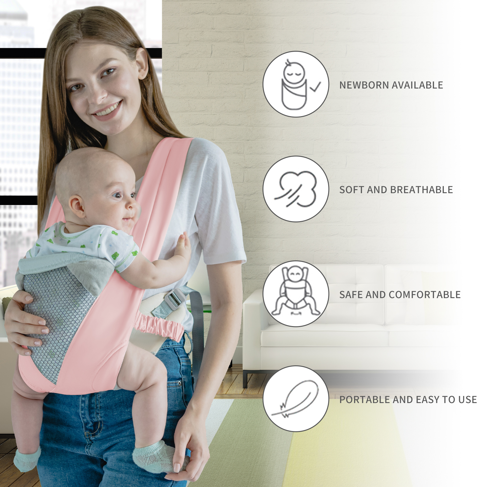 Newborn Baby Carrier Sling Multifunctional Kangaroo Infant Holder Sling Wrap Backpacks Baby Outdoor Travel Activity Accessories