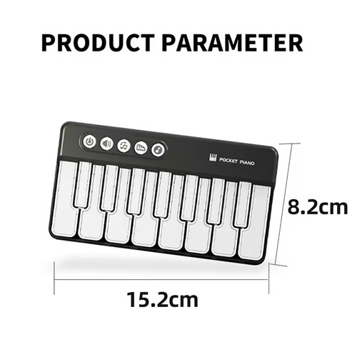 1pc Mini Electric Keyboard for Early Education, Music Learning, Multifunctional Electronic Piano, Light Toy with Music Scoring