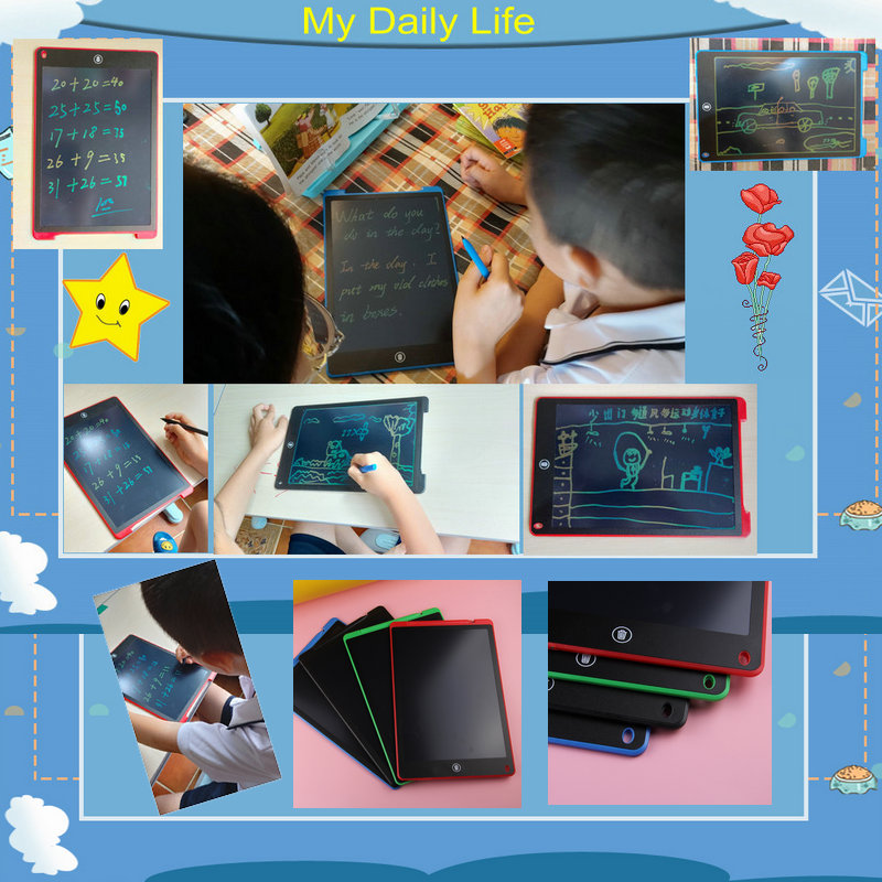 New 12 Inch LCD drawing Tablet Electronic Drawing Board Digital Colorful Handwriting Pad Graphic tablet board for Kids and Adult