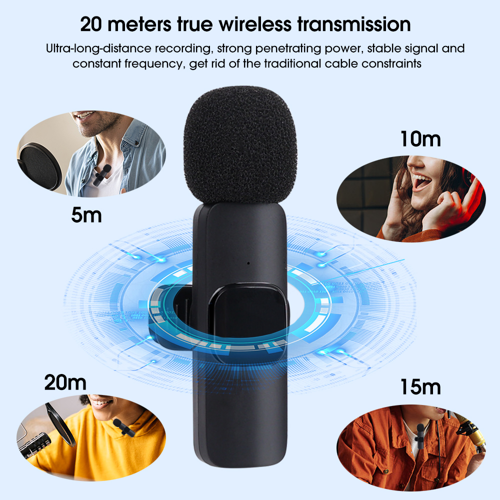 K35 3.5mm Wireless Lavalier Lapel Noise Reduction Microphone Universal 3.5 Best Recording Mic For Camera Speaker Smartphone