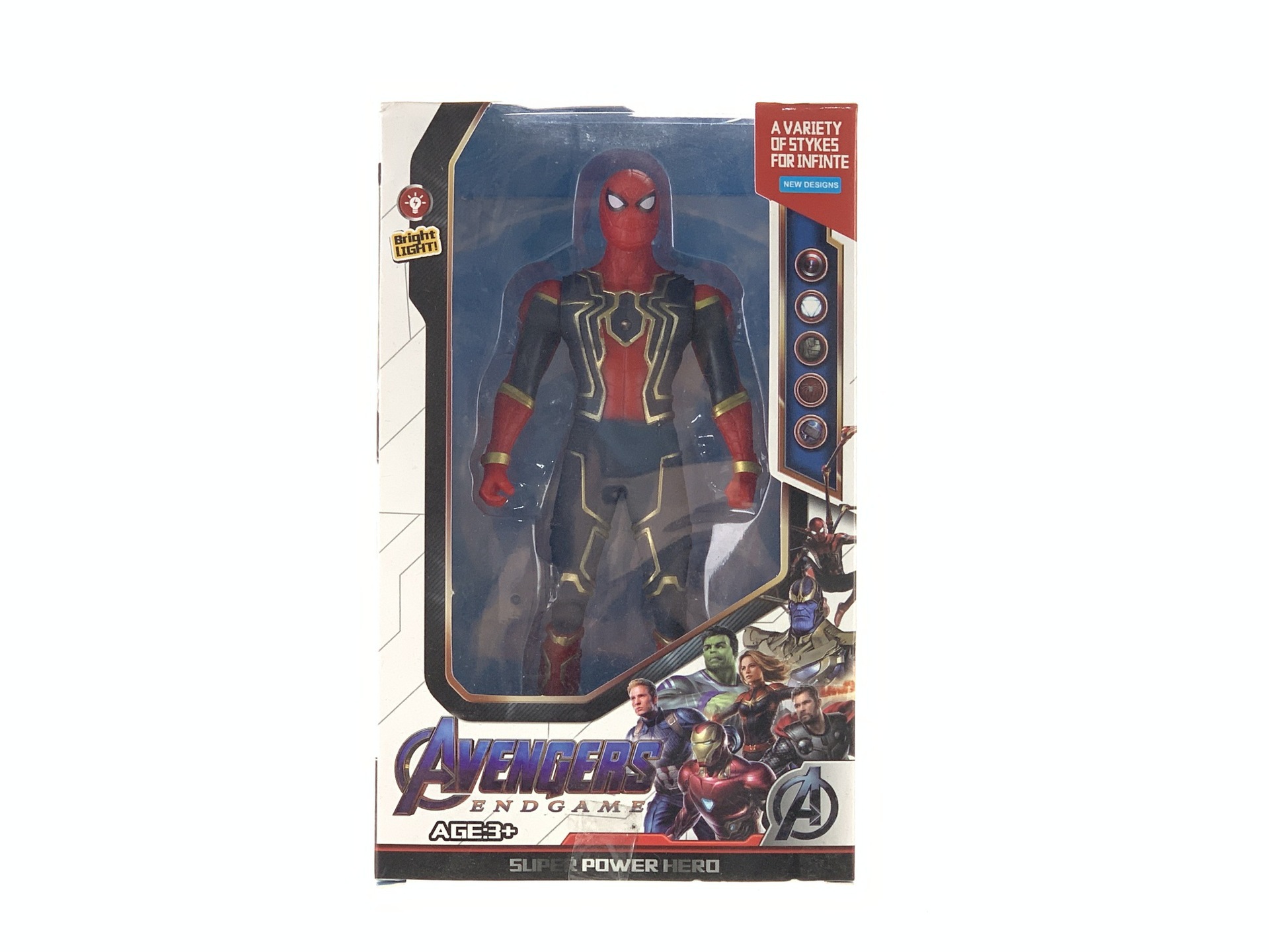 Marvel Spider Man Hulk Iron Man Anime Action Doll Christmas Gift Pvc Movable Joint Luminous Doll Series Model Toy