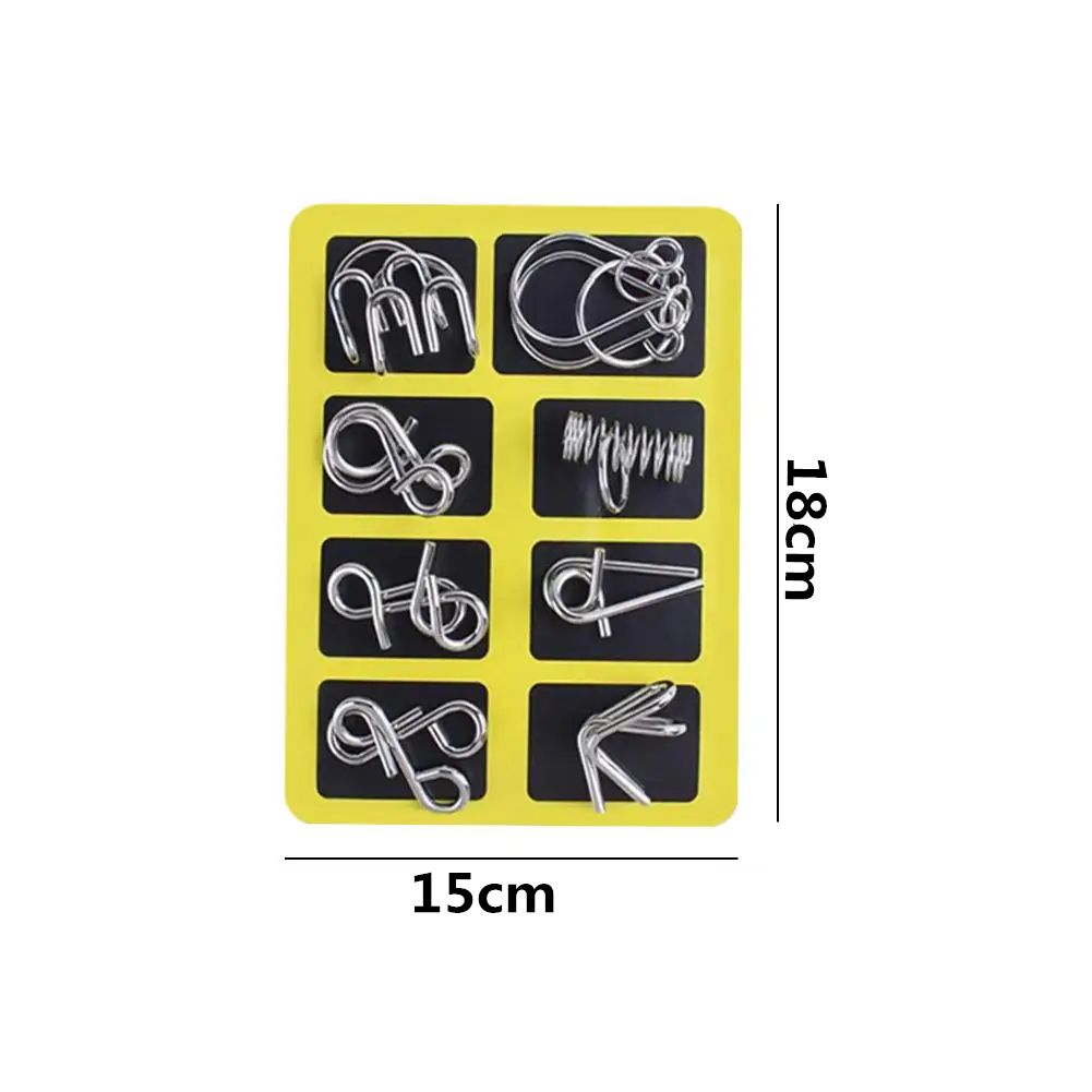 8 Montessori Series Metal Educational Toys Intelligence Interactive Game Unlock Widgets Kids Stress Relief Unique Toy