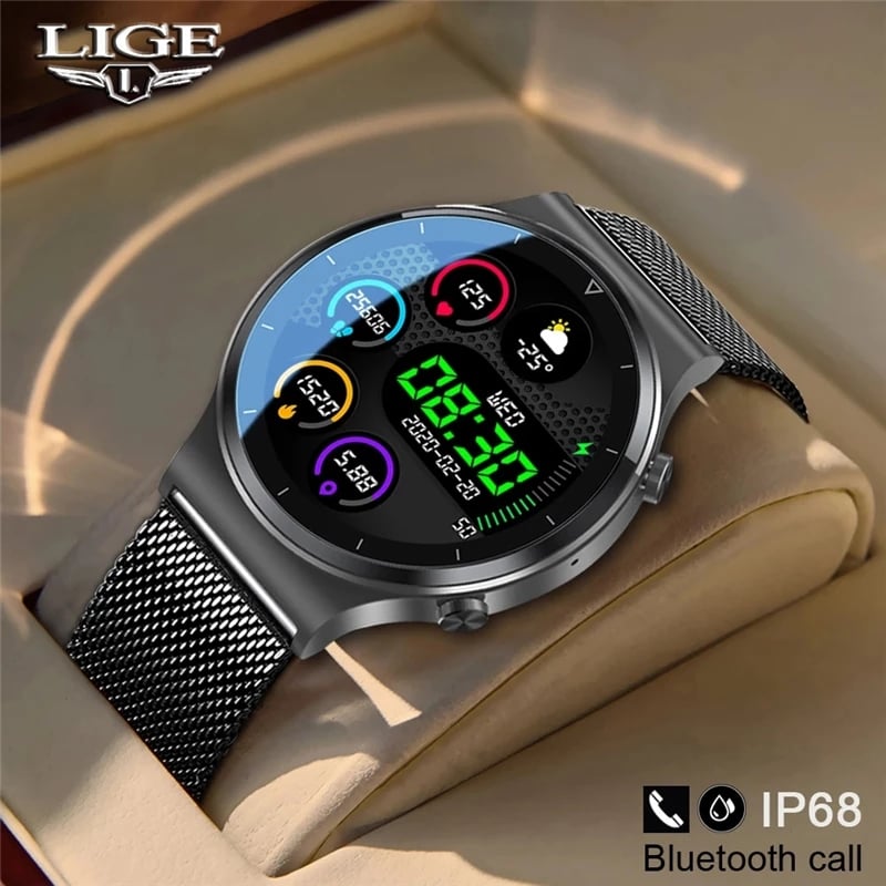 New Smart watch Men Heart rate Blood pressure Full touch screen sports Fitness watch Bluetooth for Android iOS smart watch