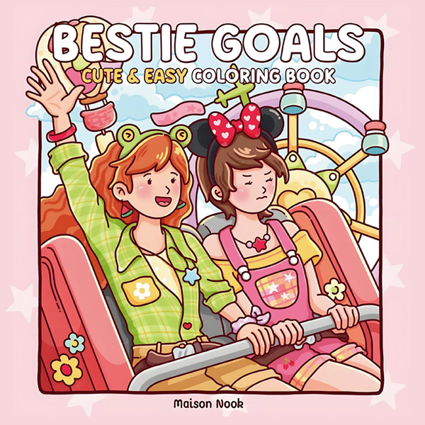 1PC Cute Cartoon Coloring Book Educational Stress Relief Paperback Painting Gift Montessori Drawing Toy for Adults And Teens