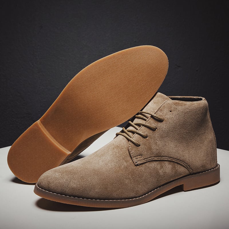 2024 Pointed Leather Fashion Men Boots Business Shoes Dress Formal Office Oxford Casual Loafers Flat Ankle Martin Boots Chelsea