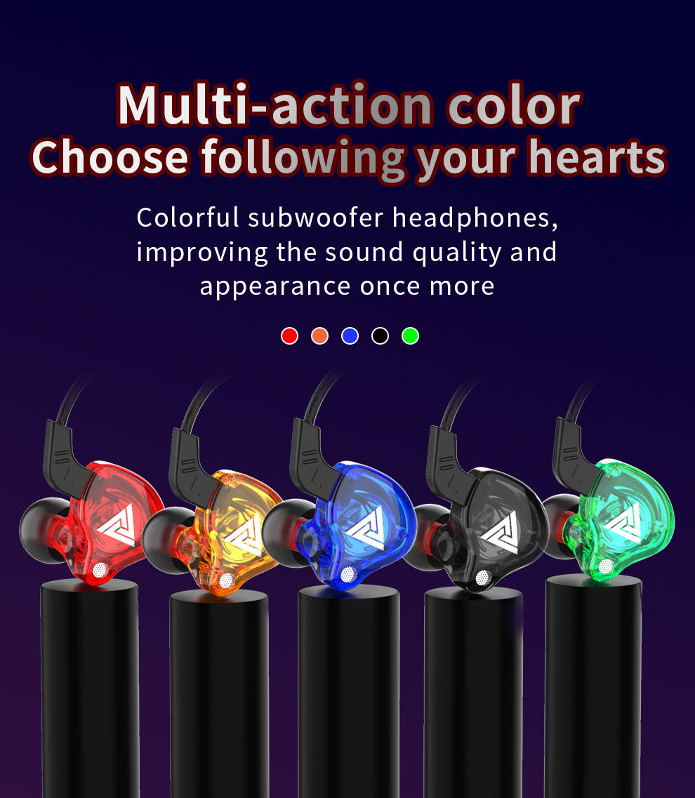 New In-Ear Headphones HIFI Bass Earbuds Headphones Game Sports Monitor Noise Cancelling Universal Headphones