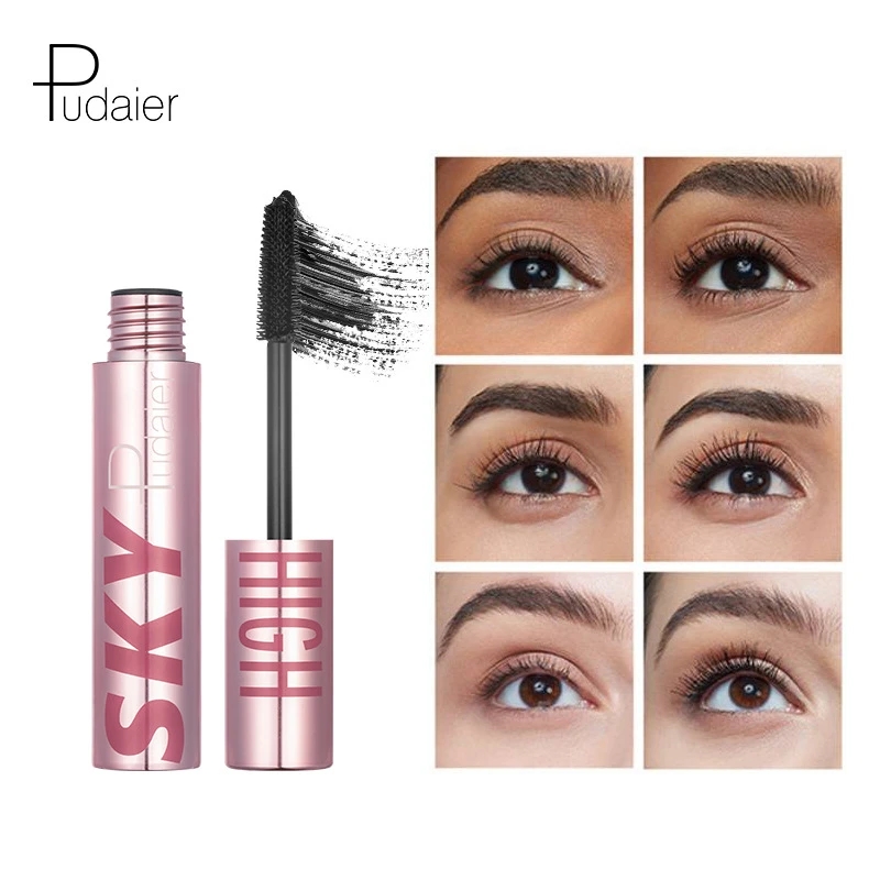 4D Silk Fiber Lash Mascara Lengthening Thick Curling Waterproof Mascara No Fading 24h Lasting Eye Lashes Brush Enhance Eyelashes
