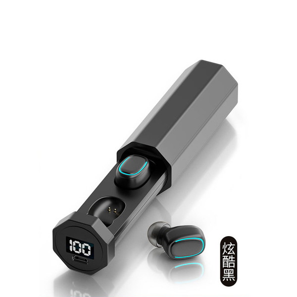 Wireless Bluetooth headset dual ear TWS power display 5.0 Bluetooth headset