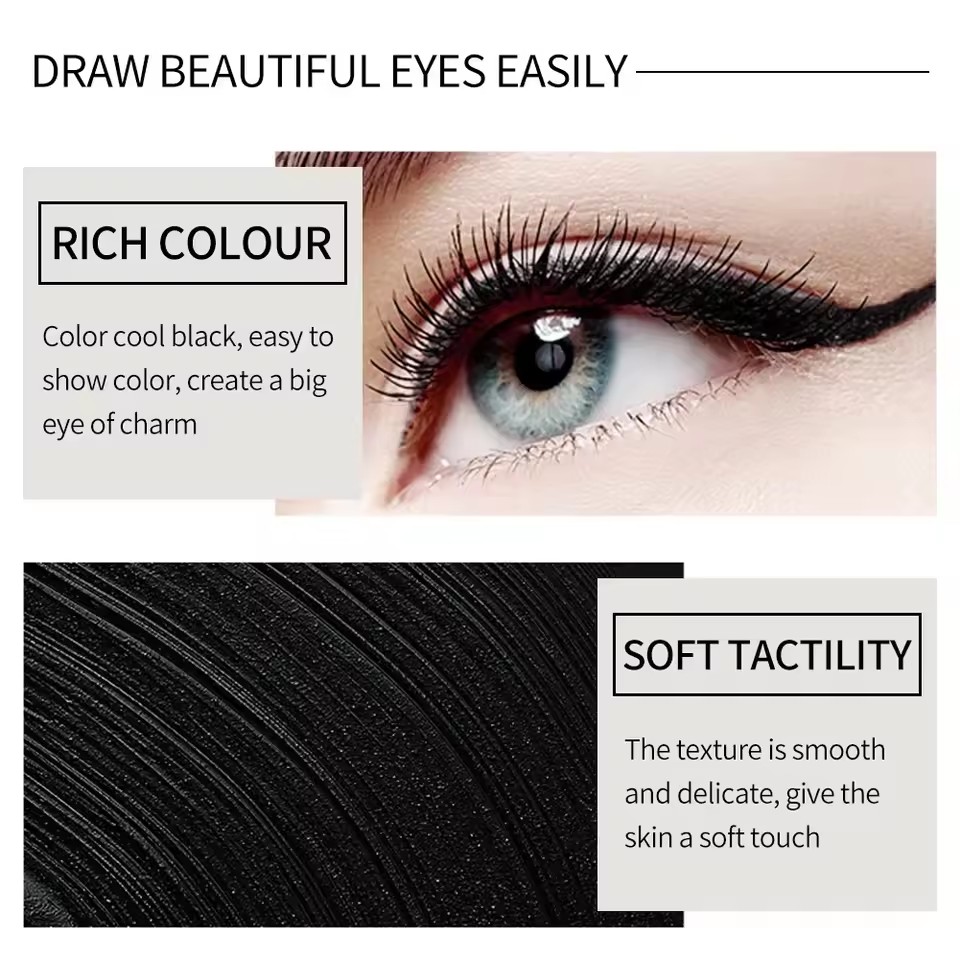 AKAY The Latest 2024 Antifouling Black Eyeliners Gel Waterproof Eyeshadow For Daily Long Lasting Eye Ma